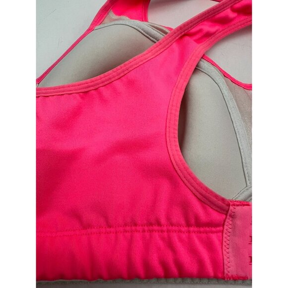 Saucony Womens Curve Crusader Athletic Sport Bra Size 38C Hot Pink Crossback - Picture 5 of 8